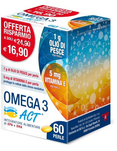 Omega 3 Act 1g Integratore - 60 Perle